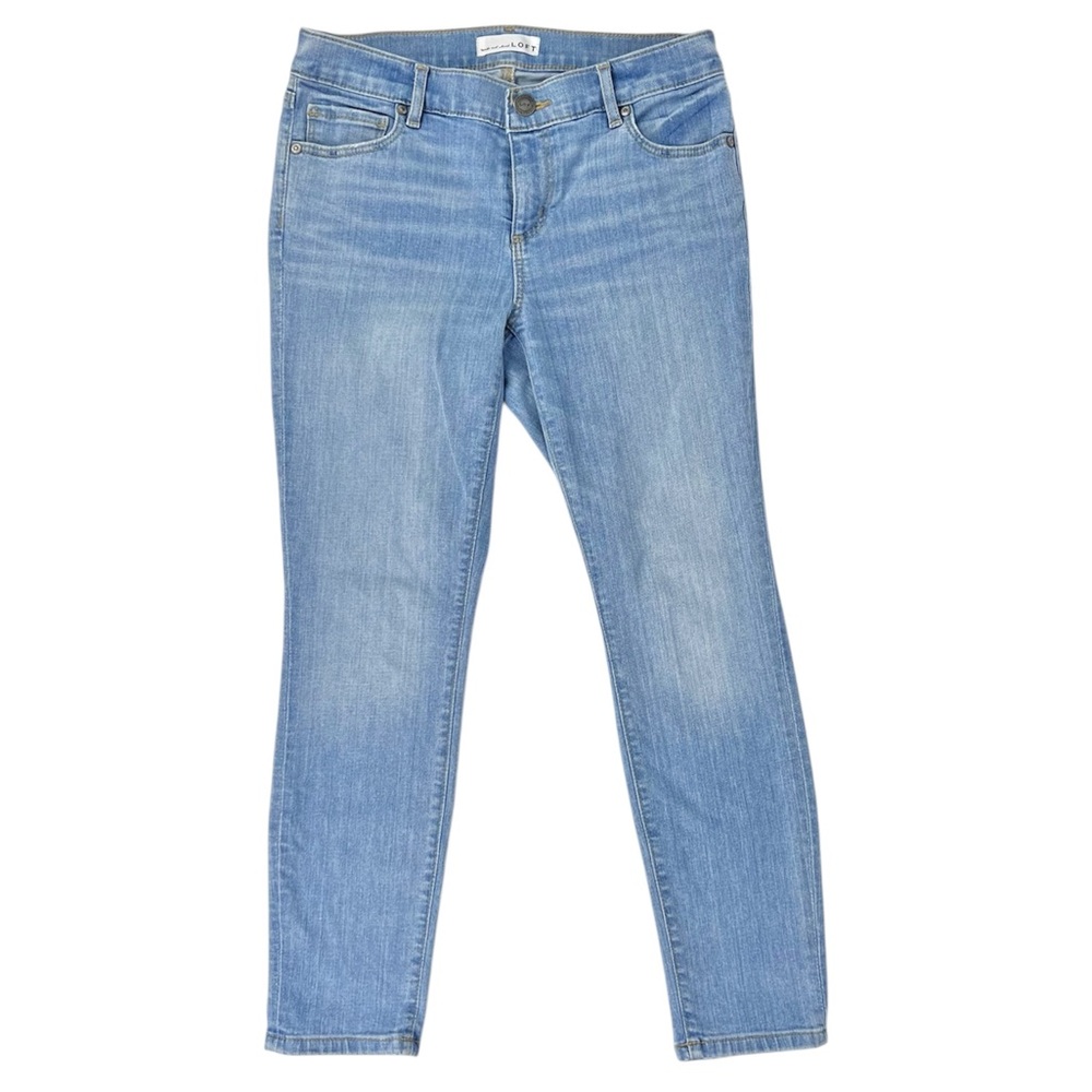 LOFT Modern Skinny‎ Crop Jeans Mid Rise Medium Wash Size 4 / 27 Petite